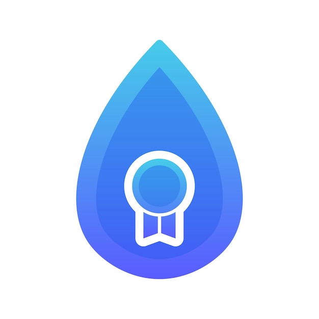 Icono de plantilla de diseño de degradado de logotipo de agua de medalla