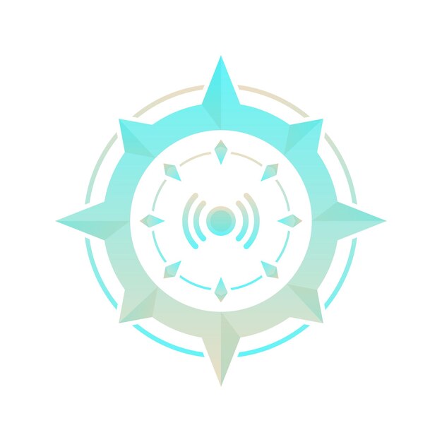 Icono de plantilla de diseño de degradado de logotipo de brújula en vivo