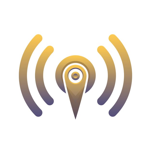 Icono de plantilla de diseño de degradado de logotipo de ubicación en vivo