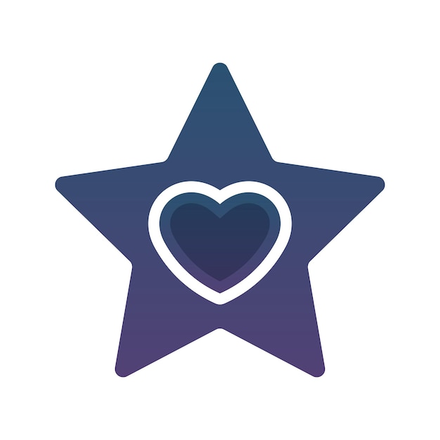 Vector icono de plantilla de diseño de elemento de logotipo de amor estrella