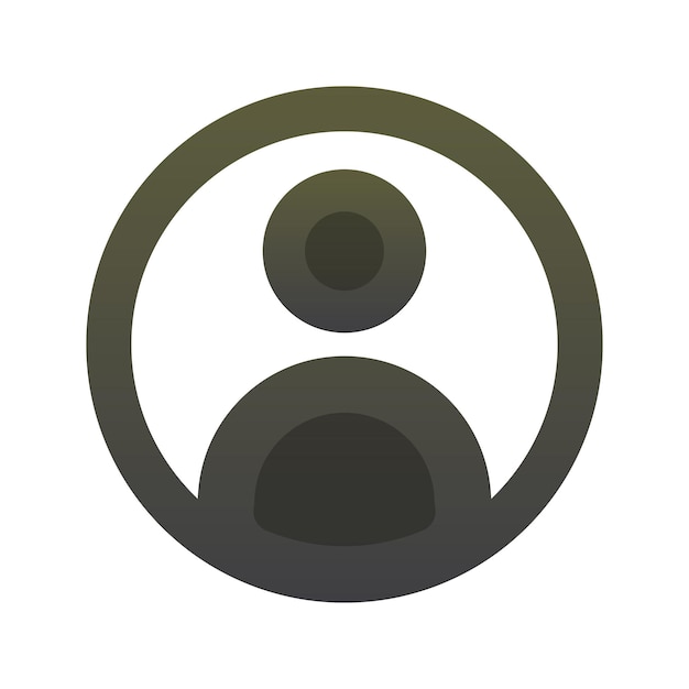 Icono de plantilla de diseño de logotipo degradado de perfil