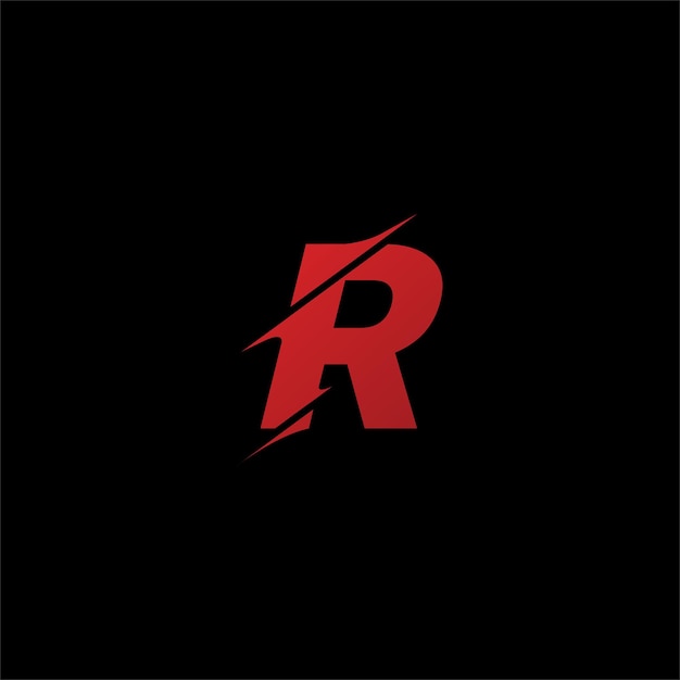Icono de plantilla de diseño de logotipo único letra r