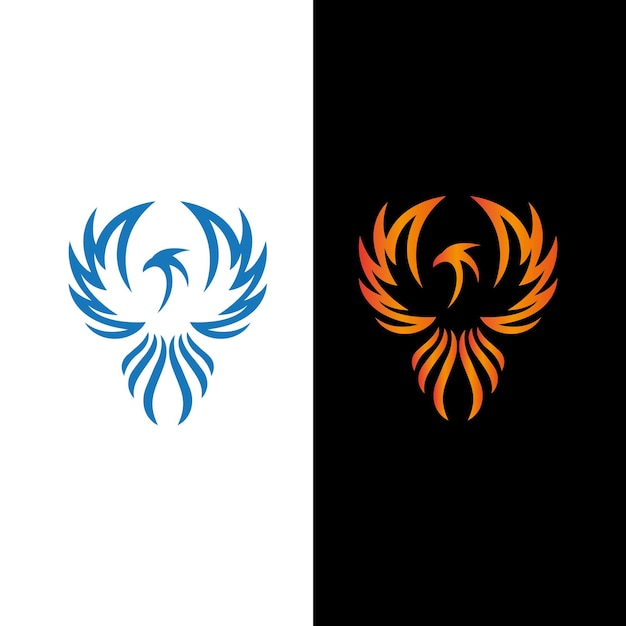 El icono de la plantilla de diseño vectorial del logotipo de Phoenix