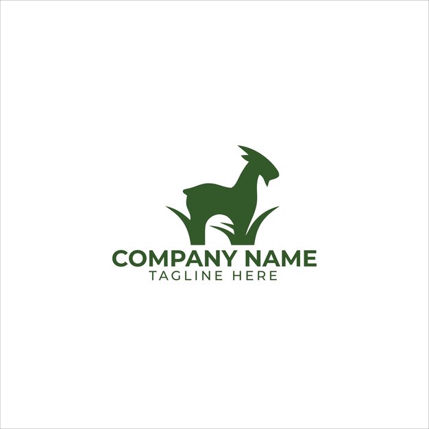 Icono de la plantilla del logotipo de la cabra Libre de regalías