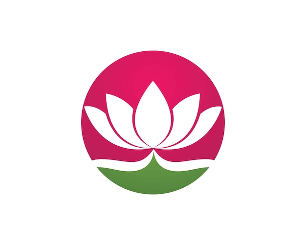 Icono de plantilla de logotipo de diseño de flores de loto