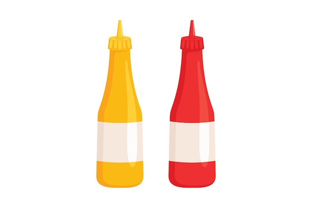 Icono de plantilla de vector de salsa y mostaza