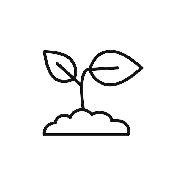 Icono de plántula aislado sobre fondo blanco