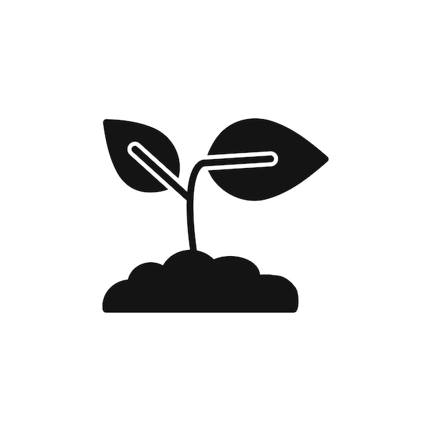 Icono de plántula aislado sobre fondo blanco