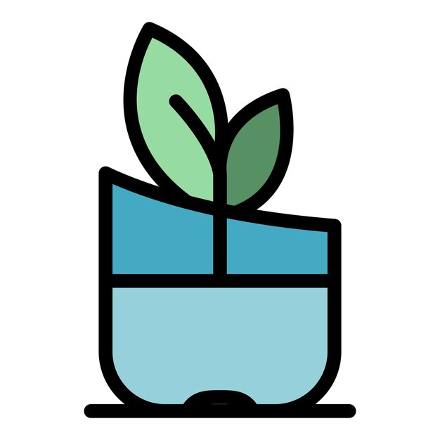 Icono de plástico orgánico Contorno de plástico orgánica Icono vectorial de color plano aislado