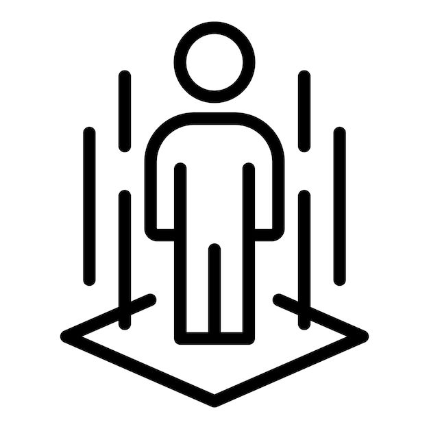 Icono de plataforma Ar Contorno icono de vector de plataforma Ar para diseño web aislado sobre fondo blanco