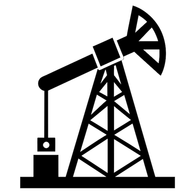Icono de plataforma petrolera aislado en fondo blanco 10