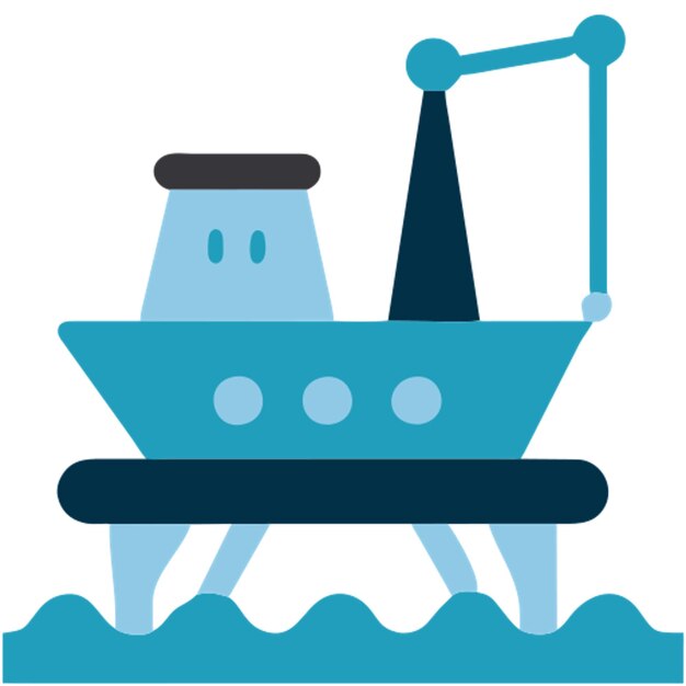 el icono de la plataforma petrolera formas de colores