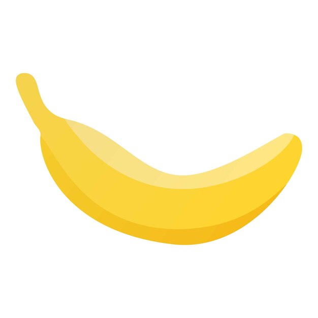 Icono de plátano amarillo Isométrico de icono de vector de plátano amarillo para diseño web aislado sobre fondo blanco