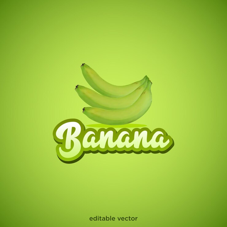 Vector icono de plátano en estilo 3d