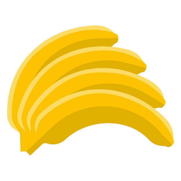 Icono de plátanos vector plano Pelar fruta Dulces