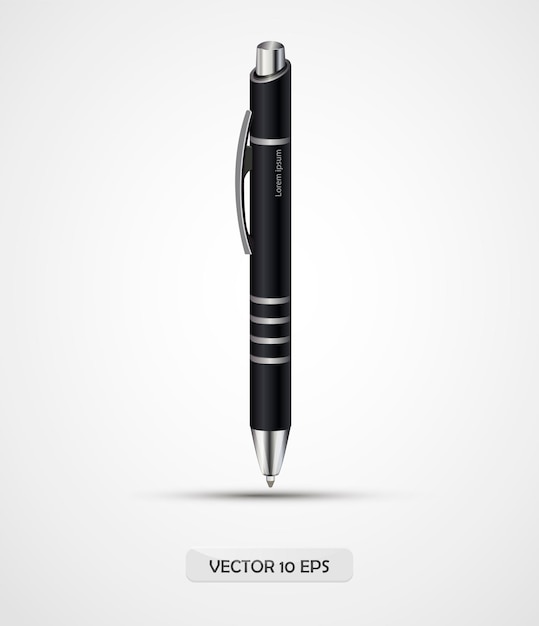 Ícono de pluma aislado Ilustración vectorial de soporte de pluma