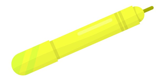 Icono de pluma amarilla Herramienta de escritura de niño de dibujos animados