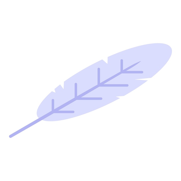 Icono de pluma blanca Isométrica de icono de vector de pluma blanca para diseño web aislado sobre fondo blanco