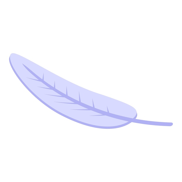 Icono de pluma blanca Isométrica de icono de vector de pluma blanca para diseño web aislado sobre fondo blanco