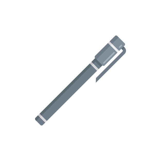 Icono de pluma de firma vector plano Herramienta Nib Dibujo de signo aislado
