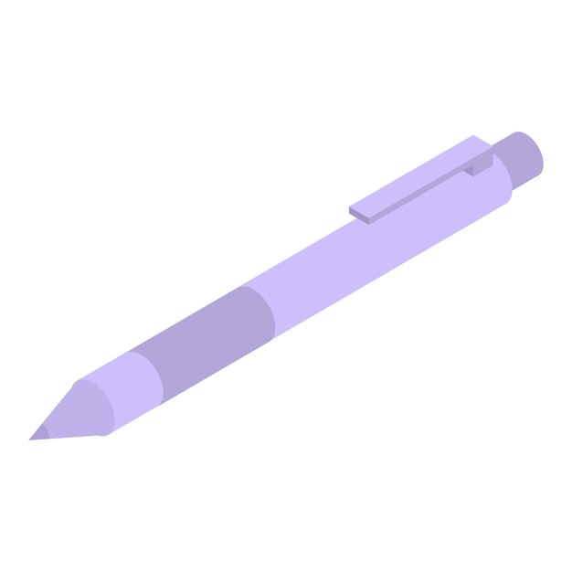 Icono de pluma de goma Isométrica del icono de vector de pluma de goma para diseño web aislado sobre fondo blanco