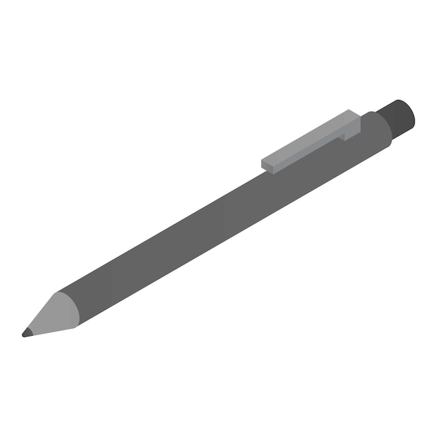 Icono de pluma Isométrica del icono de vector de pluma para diseño web aislado sobre fondo blanco