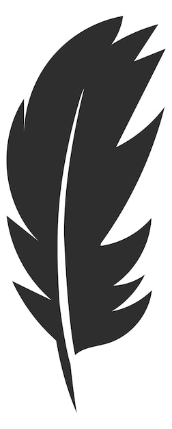 Icono de pluma negra logotipo de pluma de escritura creativa