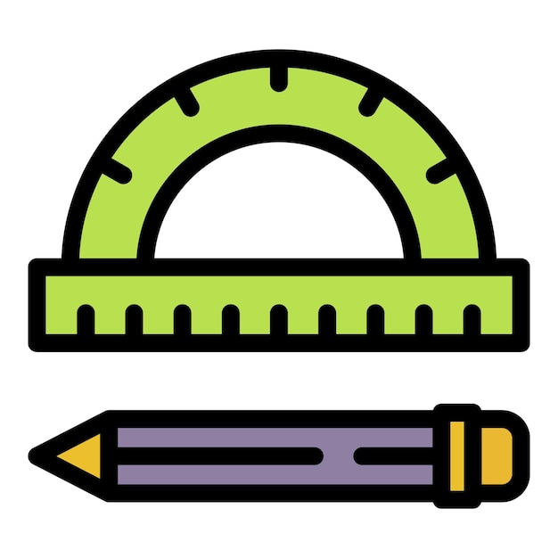 Vector Ícono de la pluma del proyector del ingeniero contorno del proyector de la ploma del ingeniero ícono vectorial de color plano aislado