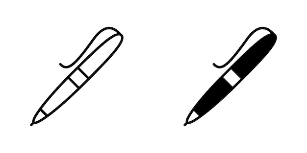 Ícono de pluma redondeado Ilustración vectorial de pluma