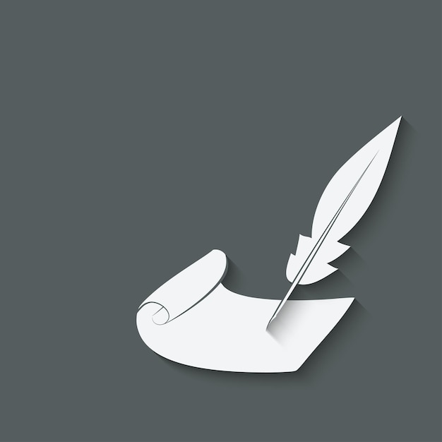 El icono de la pluma de tinta