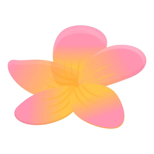 Icono de Plumeria aloha Caricatura de icono de vector de plumeria aloha para diseño web aislado sobre fondo blanco