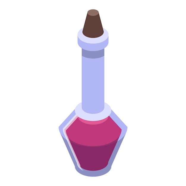 Icono de poción violeta Isométrico de icono de vector de poción violeta para diseño web aislado sobre fondo blanco