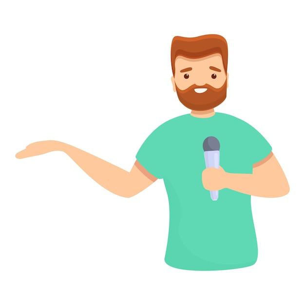 Icono de podcast en línea Caricatura de icono de vector de podcast en línea para diseño web aislado sobre fondo blanco