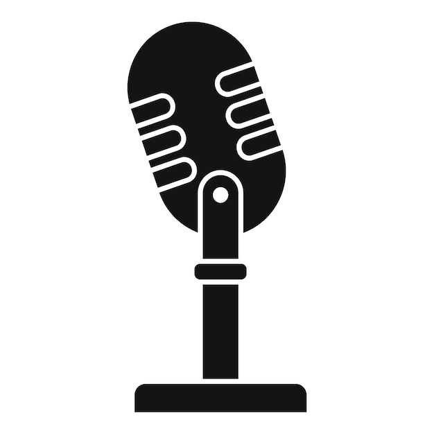 Icono de podcast de micrófono de estudio Ilustración simple del icono de vector de podcast de micrófono de estudio para diseño web aislado sobre fondo blanco