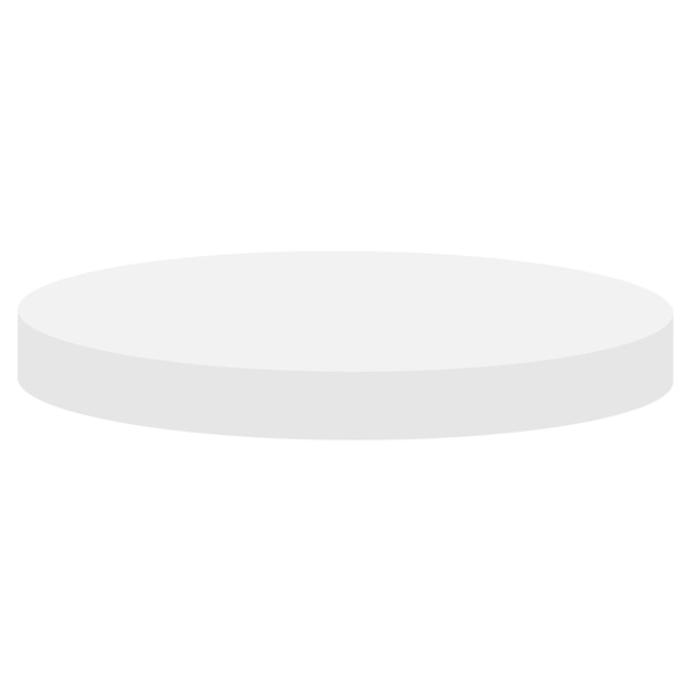 Icono de podio redondo blanco Lugar de escenario 3d vacío Pedestal símbolo circular