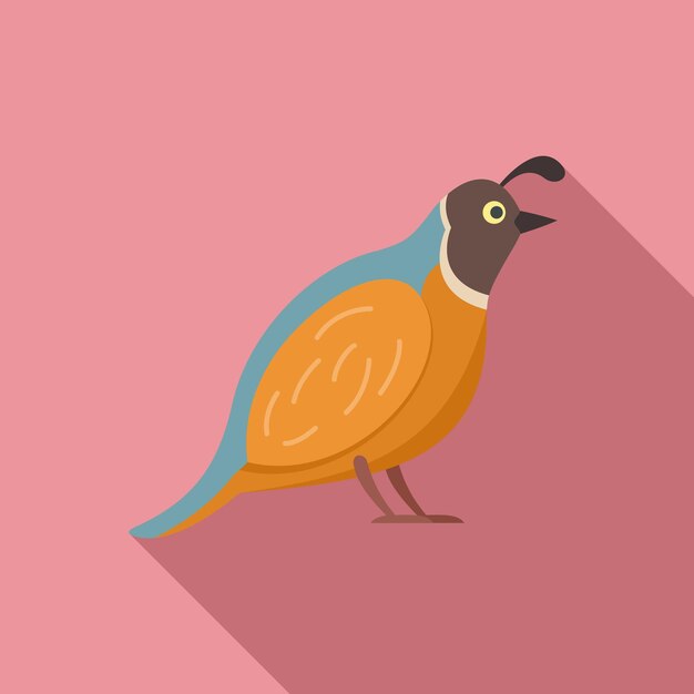 Icono de pollo codorniz Ilustración plana del icono de vector de pollo codorniz para diseño web
