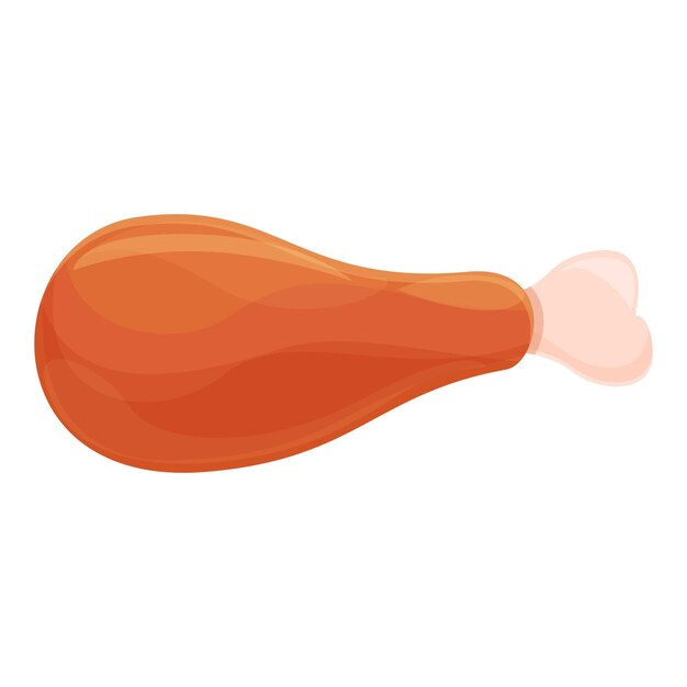 Vector icono de pollo a la parrilla caricatura y plano de icono de vector de pollo a la parrilla para diseño web aislado sobre fondo blanco