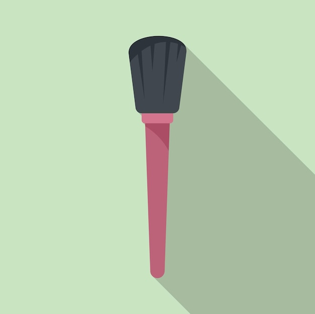 Icono de polvo de pincel vector plano Pincel de maquillaje Maquillaje cosmético