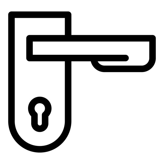 Icono de pomo de puerta Icono de vector de pomo de puerta de contorno para diseño web aislado sobre fondo blanco