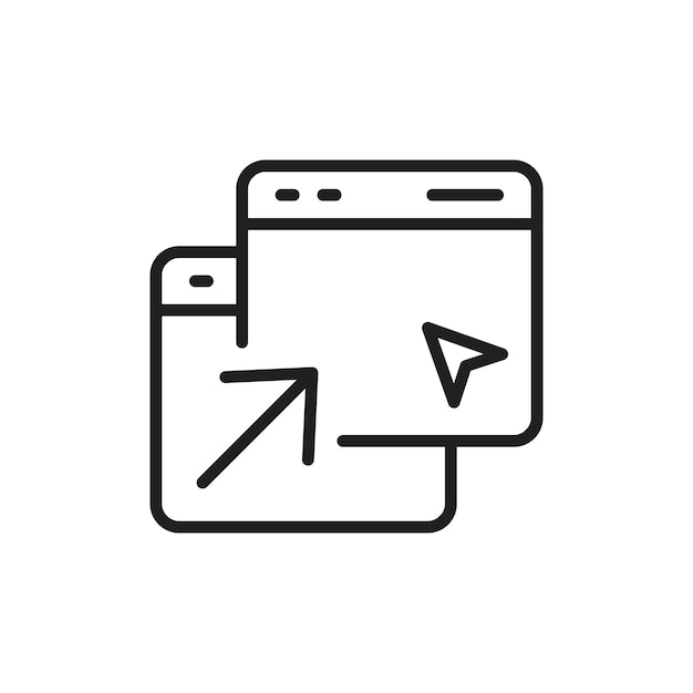 El icono de pop-up establece el contorno del signo