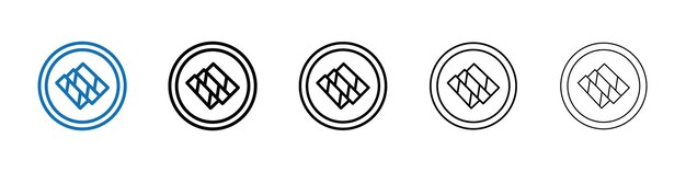Icono de Popiah Logotipo vectorial de esquema para la aplicación web