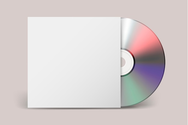 Disco lp de vinilo de gramófono de música 3d con icono de portada cerrado  aislado en blanco