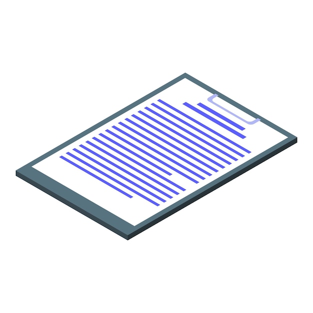 Icono del portapapeles de análisis de sangre Isométrico del icono de vector del portapapeles de análisis de sangre para diseño web aislado sobre fondo blanco