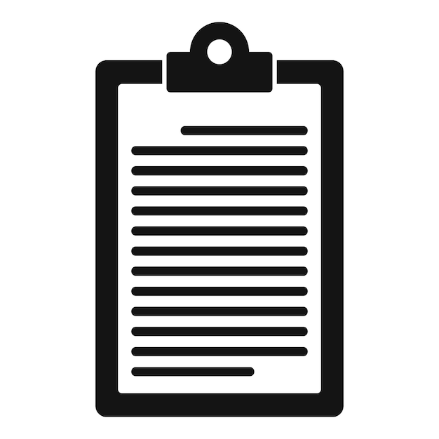 Icono de portapapeles de conclusión La ilustración simple del icono de vector de portapapeles de conclusión para diseño web es