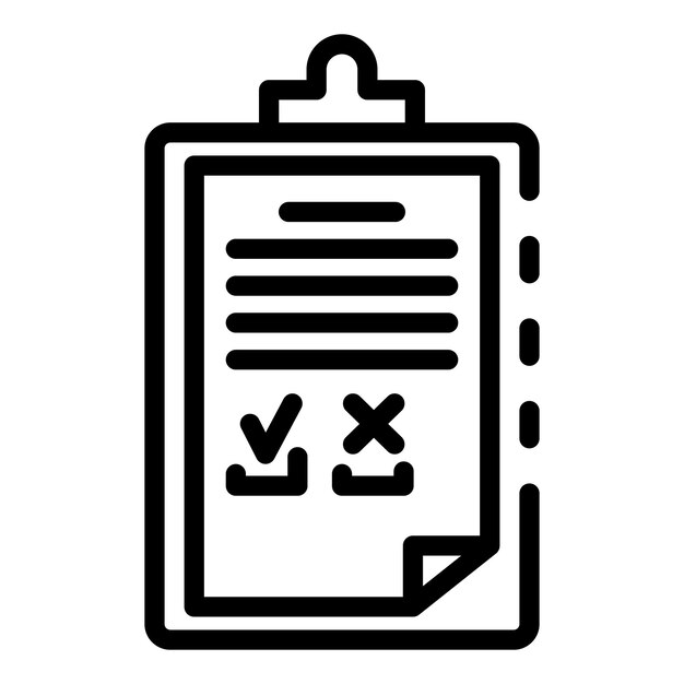 Icono del portapapeles del hospital Icono de vector del portapapeles del hospital de contorno para diseño web aislado sobre fondo blanco