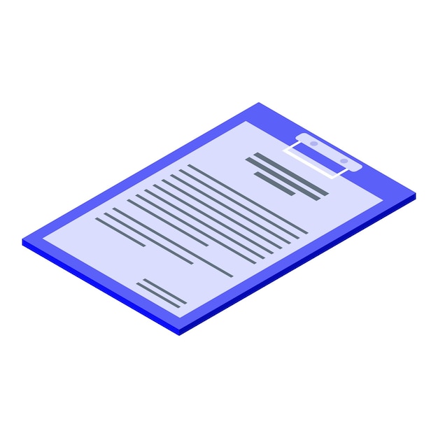 Icono de portapapeles oculista Isométrico del icono de vector de portapapeles oculista para diseño web aislado sobre fondo blanco