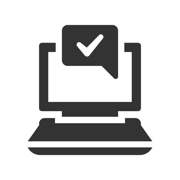 El icono del portátil verificado