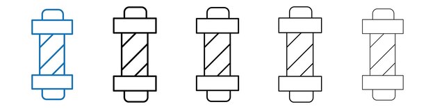 icono de poste de barbero logotipo vectorial de contorno para la web ui