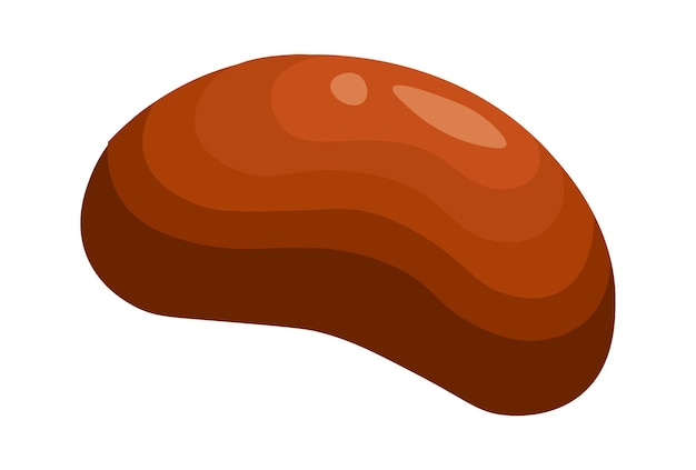 Icono de postre de comida dulce de caramelo de chocolate ilustración vectorial