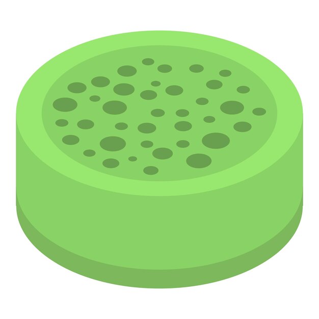 Icono de postre ramadán verde Isométrico de icono de vector de postre ramadán verde para diseño web aislado sobre fondo blanco